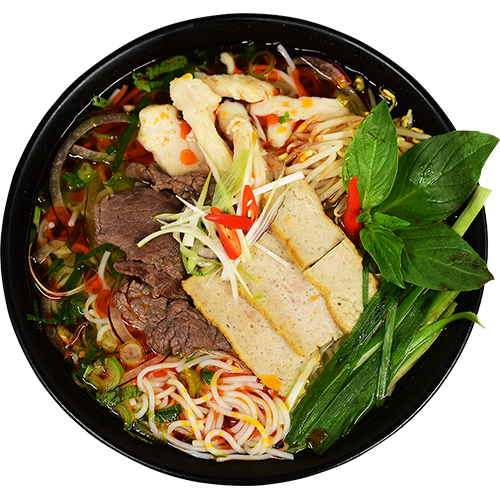 Bun Bo Hue - Pikantní Polévka s Třemi Druhy masa